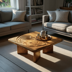 Mid Century Irregular Wooden Table For Furniture Decor