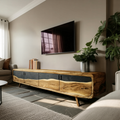 Handcrafted Live Edge TV Console For Home Style