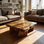 Handcrafted Solid Wood Live Edge Table For Living Room