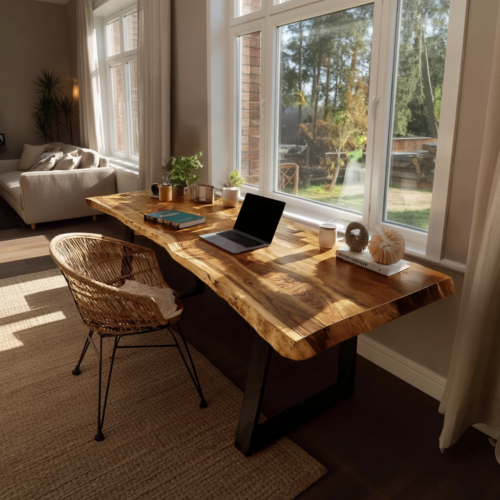 Mid Century Solid Wood Tabletop For Living Room Decor