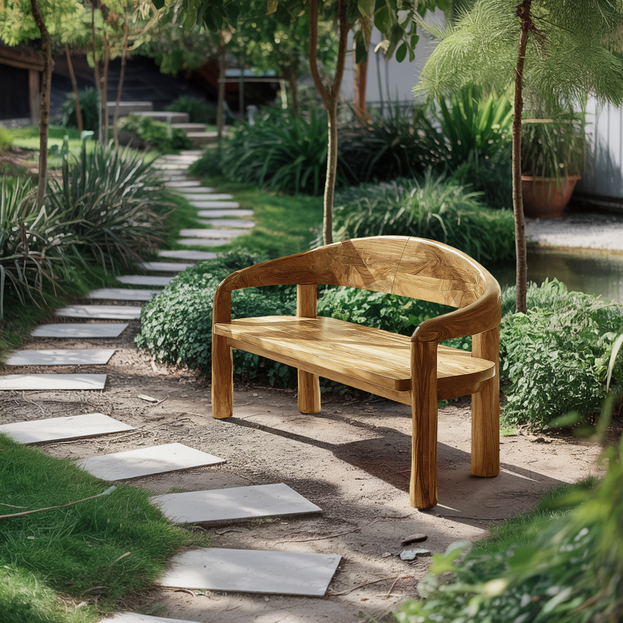 Solid Wood Live Edge Entryway Bench For Modern Interiors