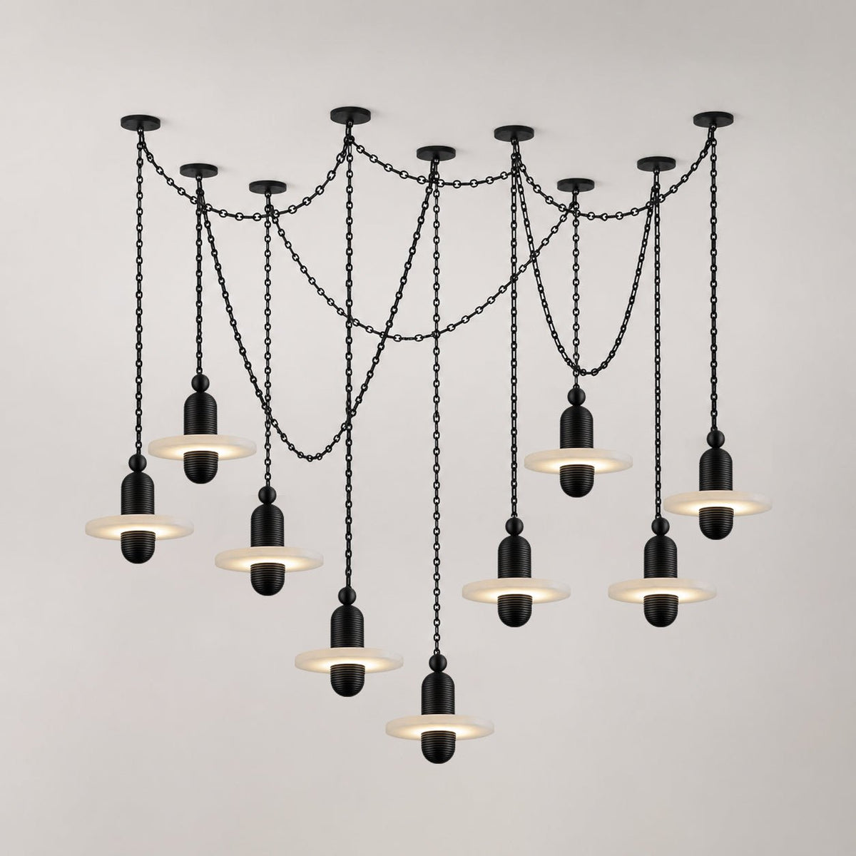 Orbital Drift Chain Chandelier