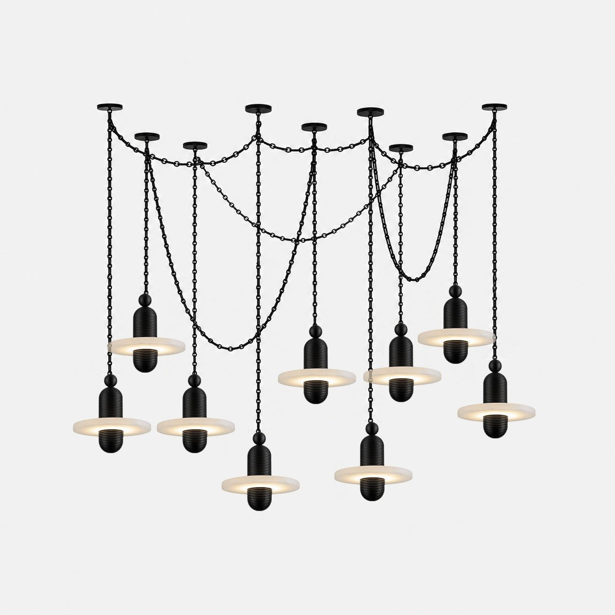 Orbital Drift Chain Chandelier