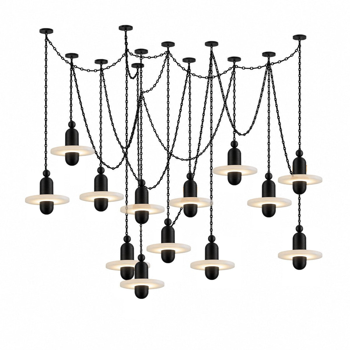 Orbital Drift Chain Chandelier