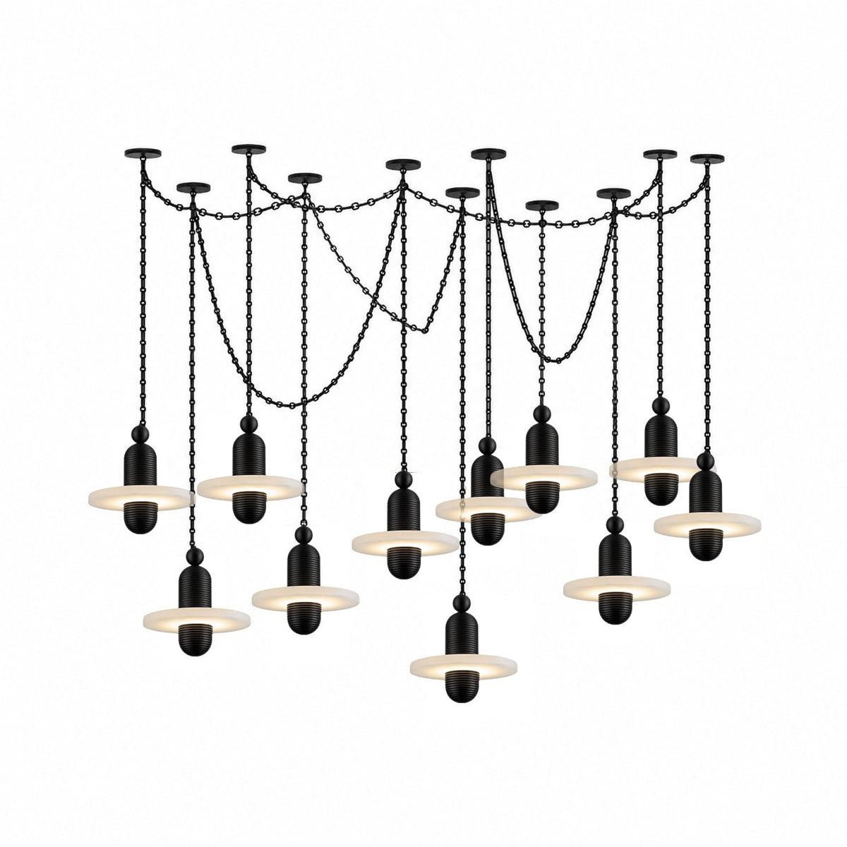 Orbital Drift Chain Chandelier