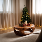 Farmhouse Solid Wood Coffee Table For Holiday Furniture Decoration