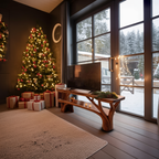 Farmhouse Live Edge TV Stand For Cozy Winter Furniture Decor