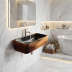 Modern Solid Wood Wash Basin For Spa Inspired Bathroom Decor