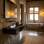 Modern Wooden Live Edge Wood Basin For Contemporary Vanity Decor