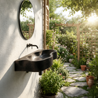 Farmhouse Solid Wood Wash Basin For Natural Bathroom Furniture Style