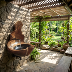 Handcrafted Wooden Live Edge Wood Basin For Artistic Furniture Decor