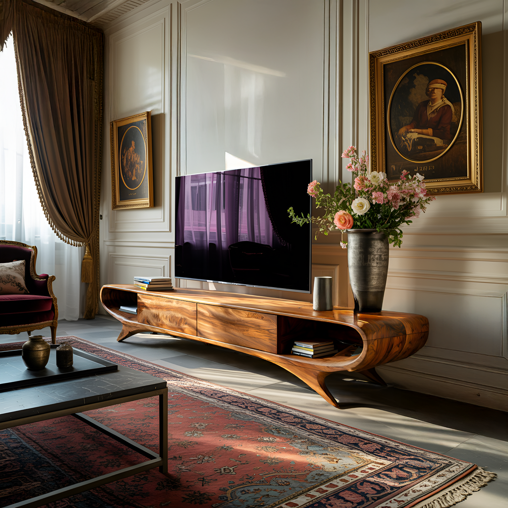 Minimalist TV Cabinet With Hidden Drawers For Living Room