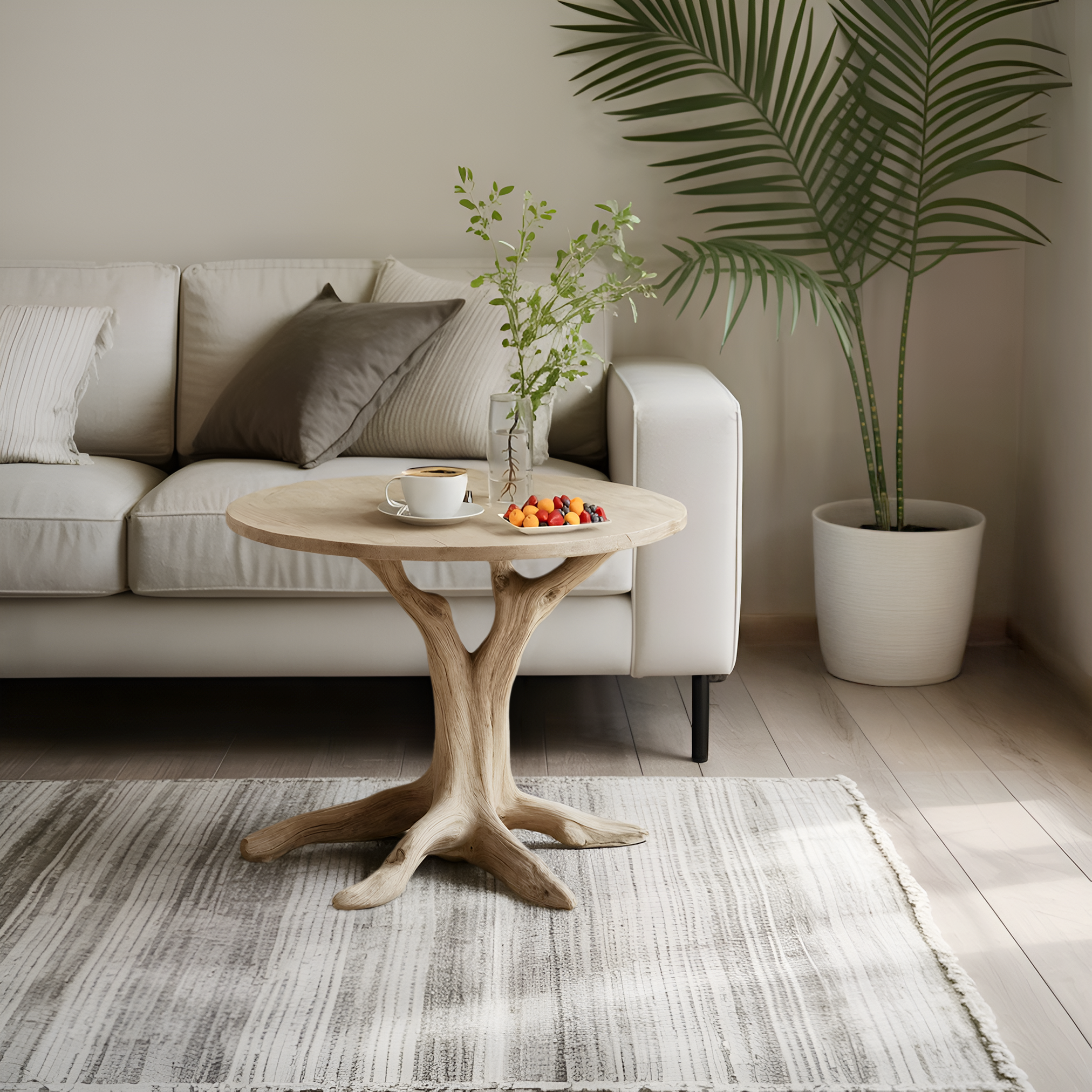 Rustic Wooden End Table For Furniture Decor Practical Living Room