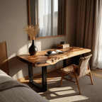 Handcrafted Wooden Tabletop For Modern Bedroom Decor
