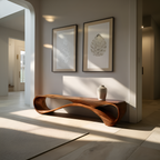 Modern Curved Bench Sculpture For Hallway Furniture