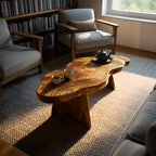 Handcrafted Solid Wood Abstract Table For Living Room Decor