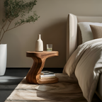 Minimalist Organic Shaped Nightstand For Bedroom