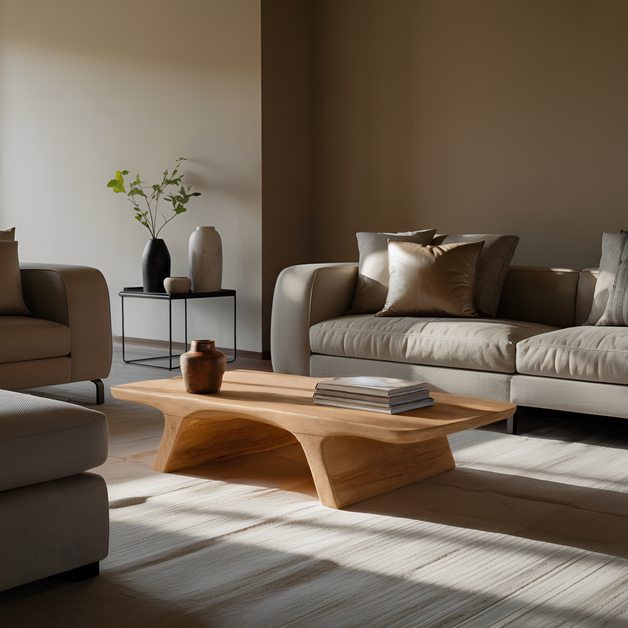 Organic Sculptural Coffee Table For Living Room