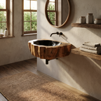 Handcrafted Wall Mounted Wooden Bathroom Sink For Custom Bathroom Decor