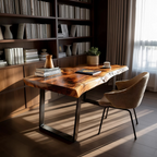 Farmhouse Solid Wood Live Edge Desk For Interior Decor