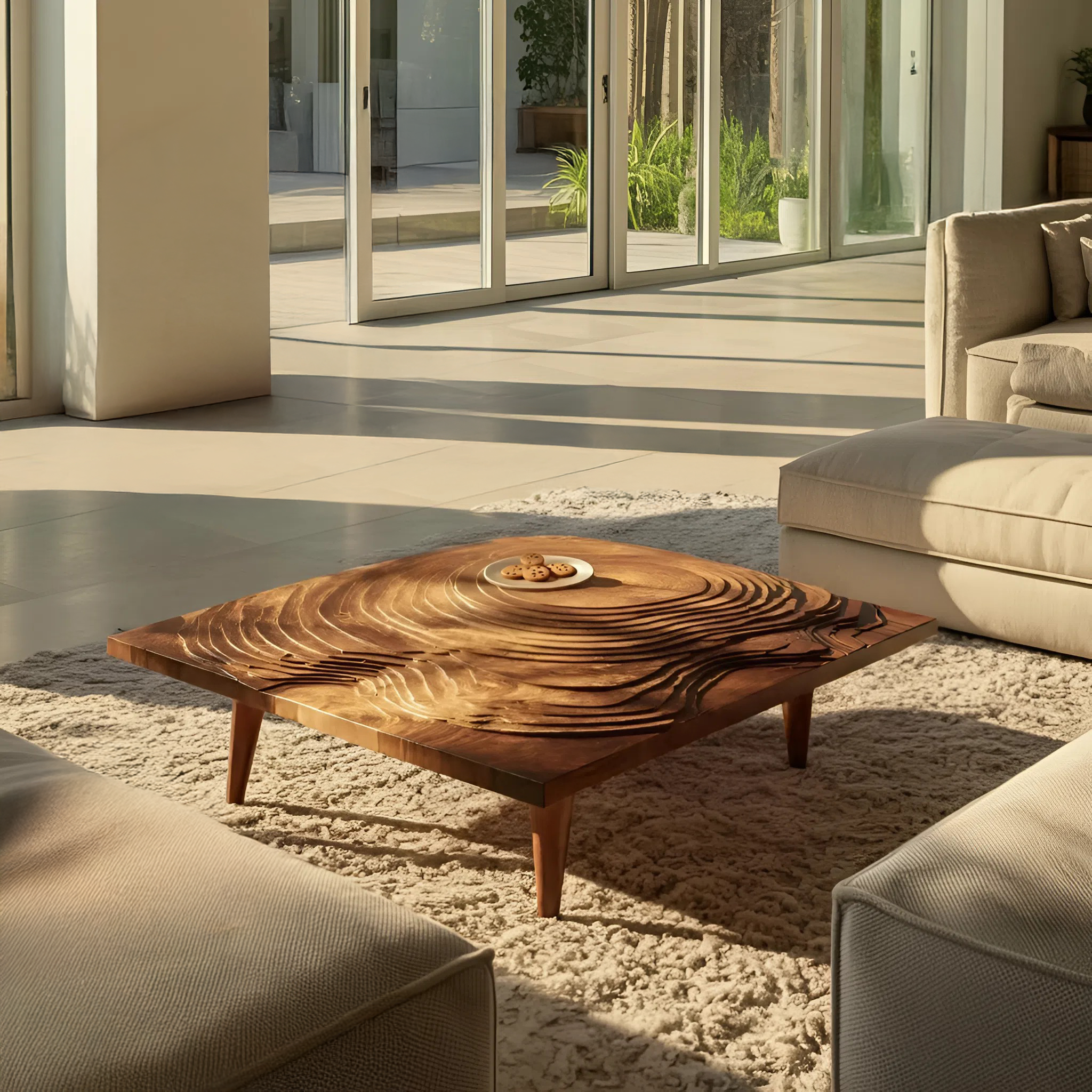 Handcrafted Irregular Coffee Table For Entryway Design