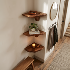 Modern Solid Wood Mushroom Shelf For Living Room Interior Design