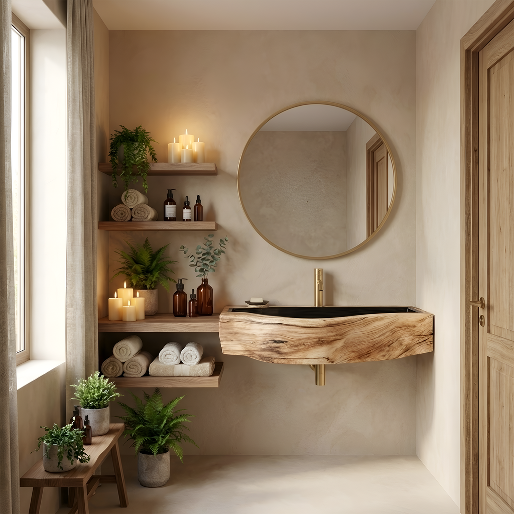 Modern Solid Wood Vanity Sink For Bathroom Decor And Furniture