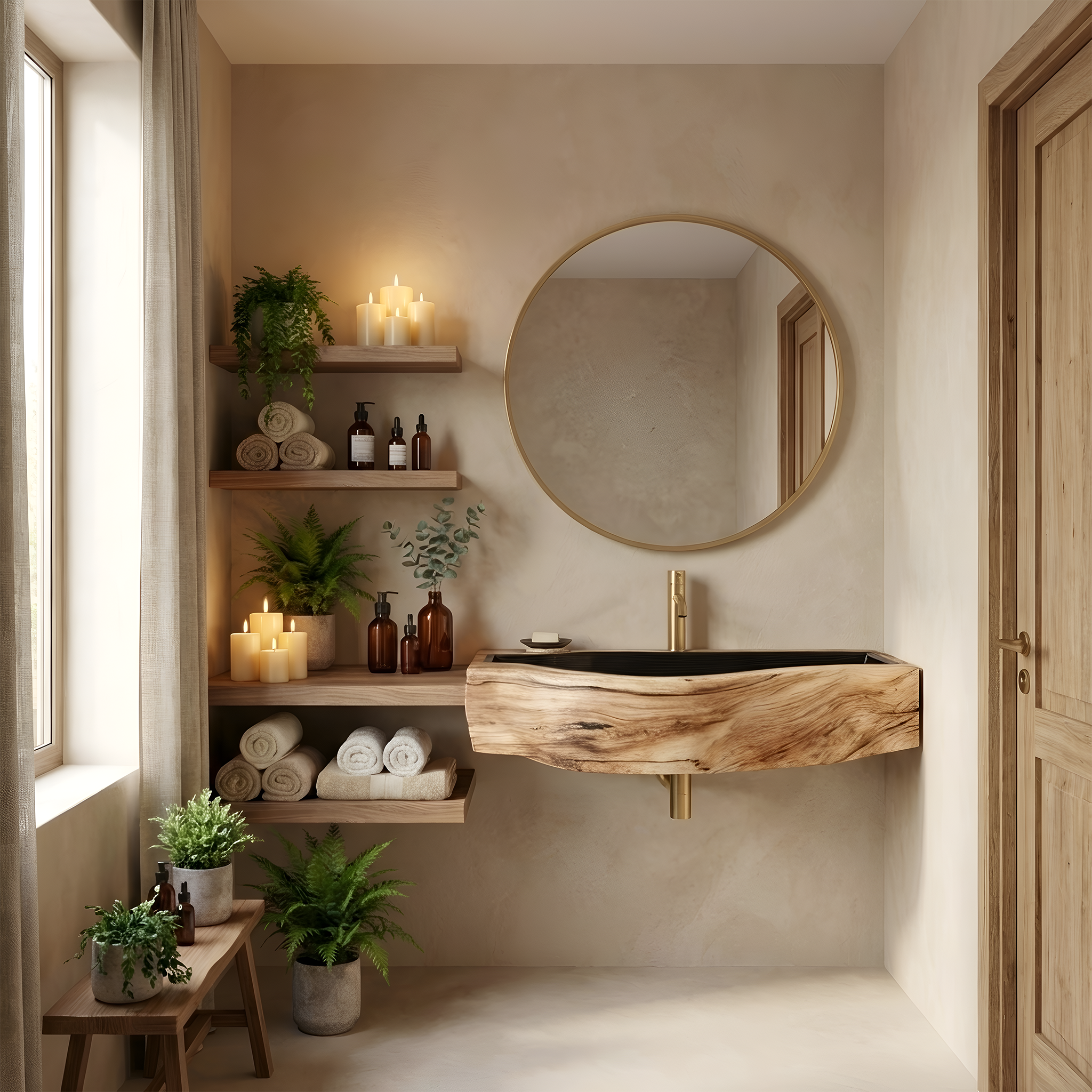Modern Solid Wood Vanity Sink For Bathroom Decor And Furniture