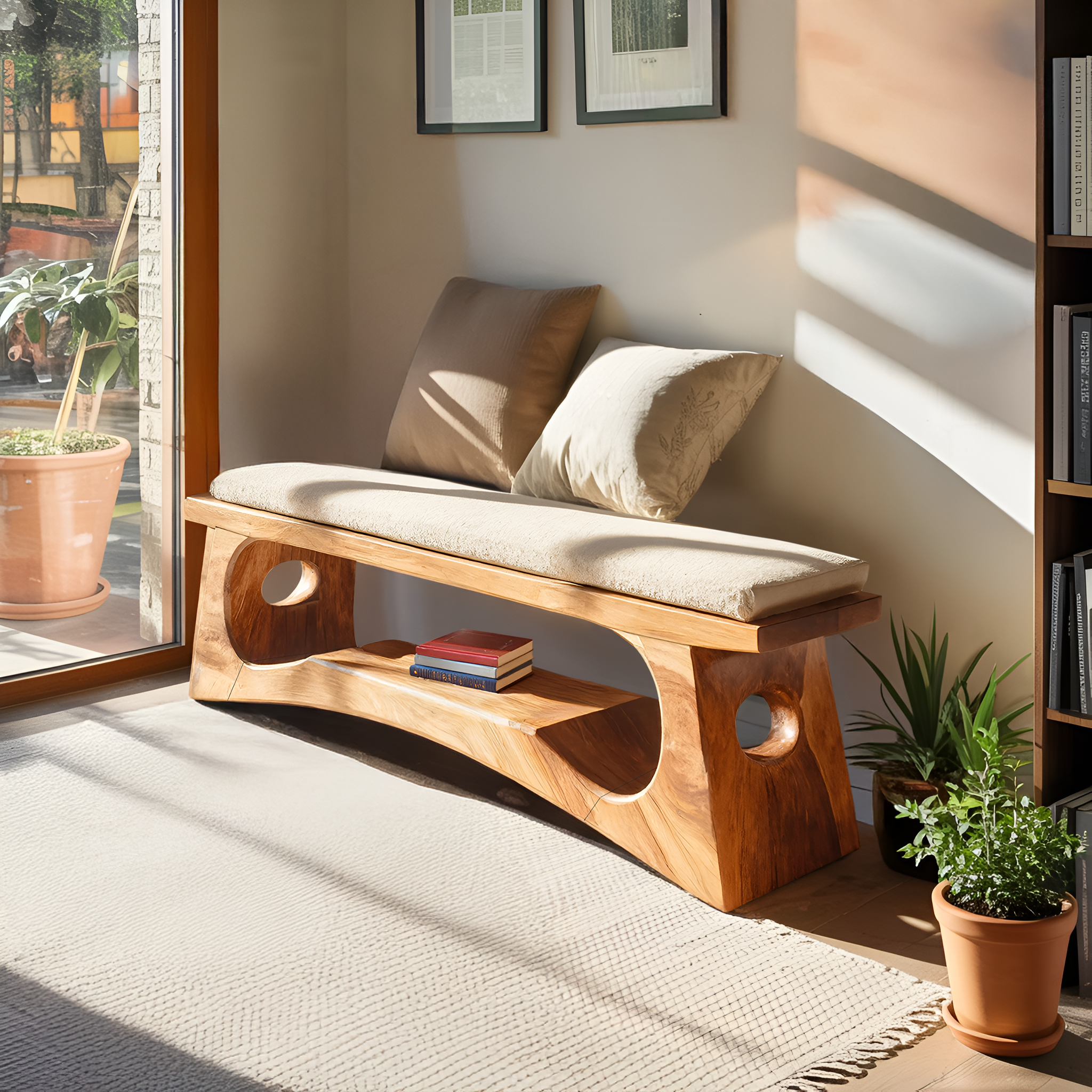 Modern Wooden Bench For Natural Bedroom Decor