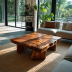 Handcrafted Solid Wood Live Edge Table For Living Room