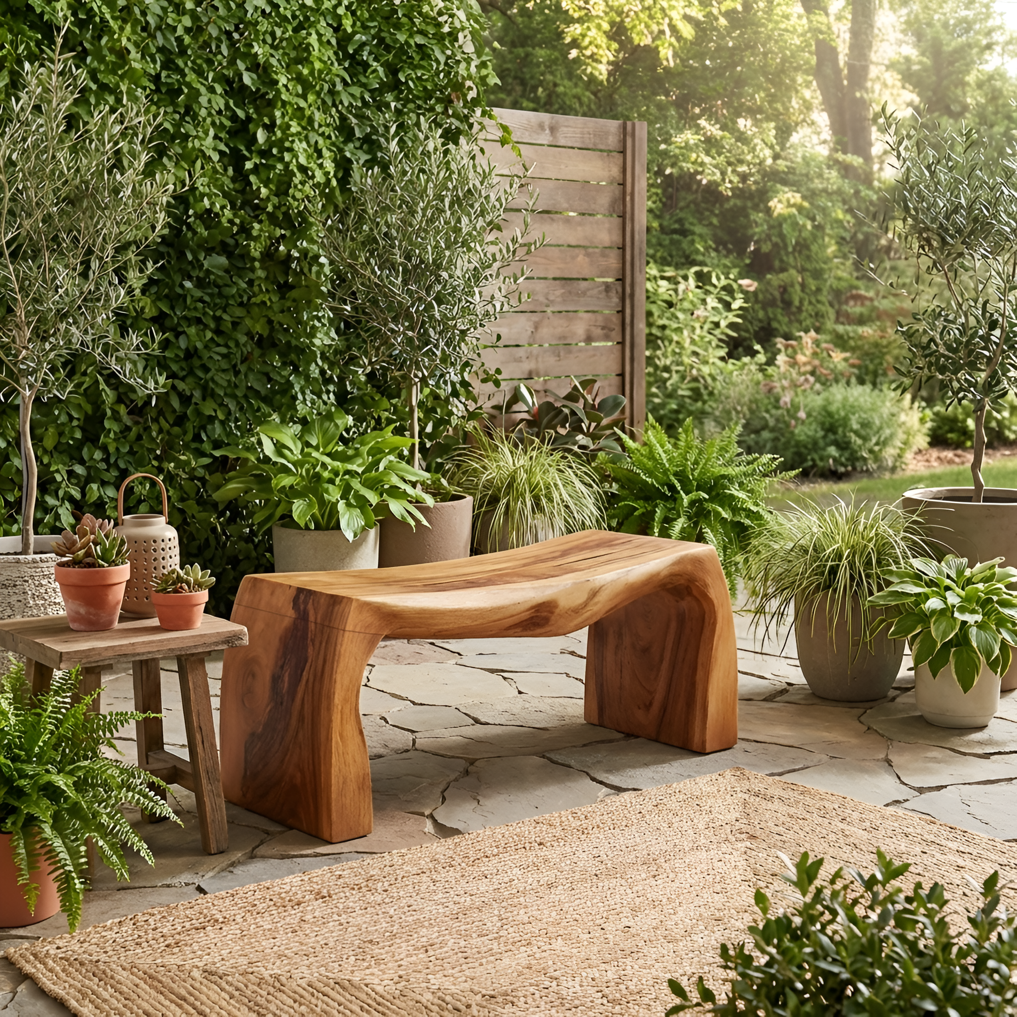 Live Edge Wooden Bench For Entryway Seating And Display