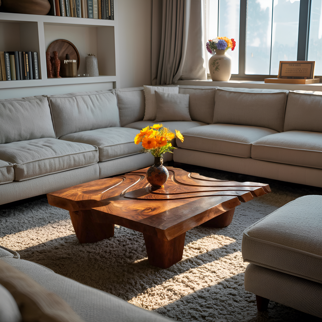 Mid Century Abstract Irregular Coffee Table For Entryway Design