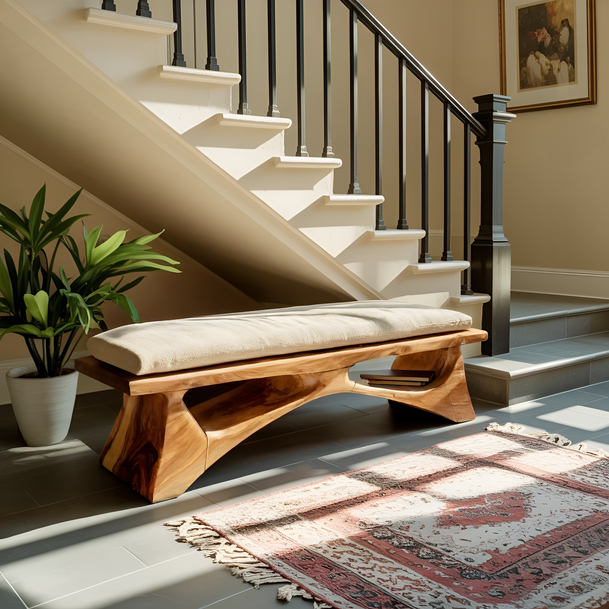 Handcrafted Solid Wood Bench For End-of-Bed Styling