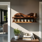 Handcrafted Kitchen Wall Shelf For Cozy Cooking Space