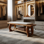 Minimalist Wooden Bench For Bedroom Interior Accent