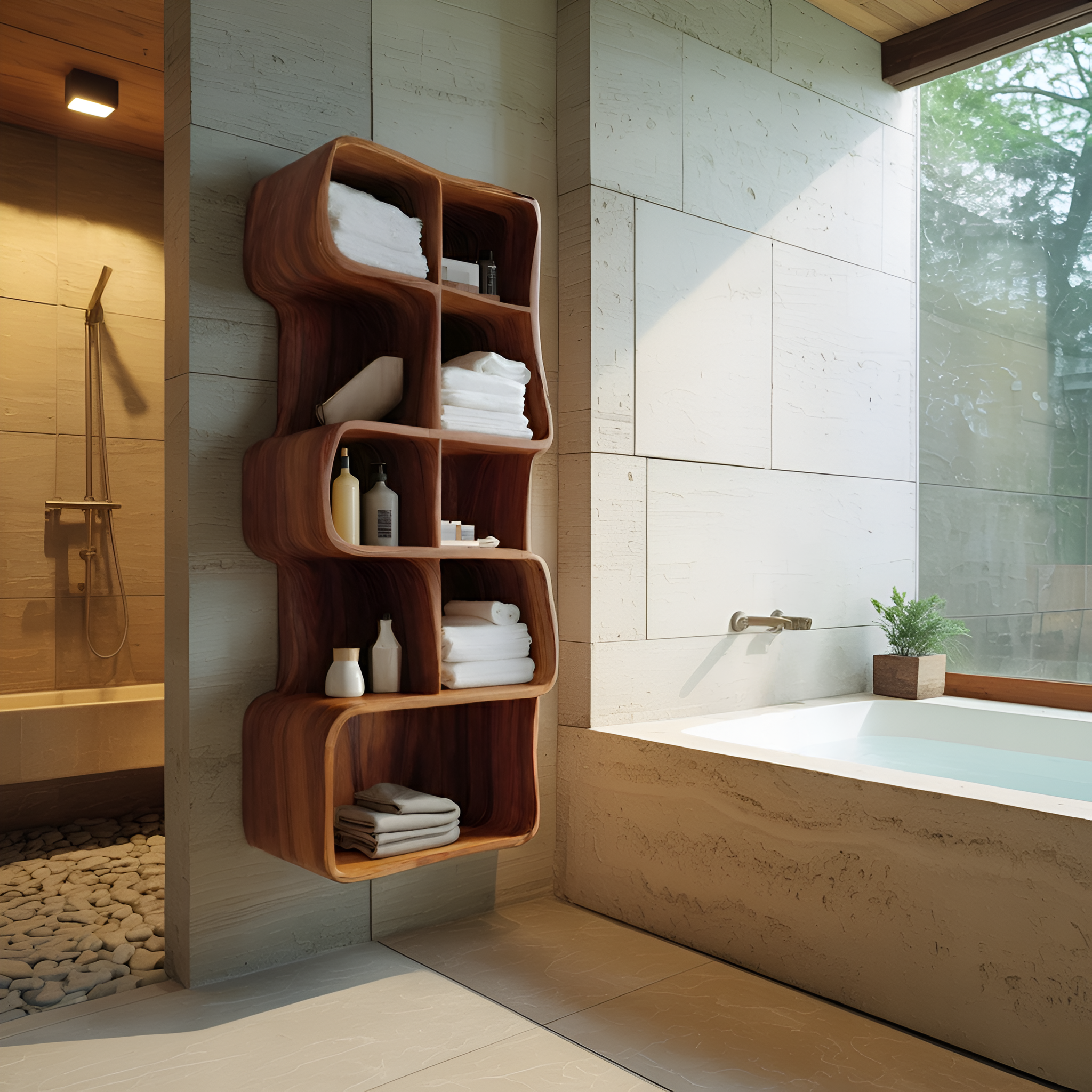 Minimal Wall Bathroom Shelf For Bathroom Interior