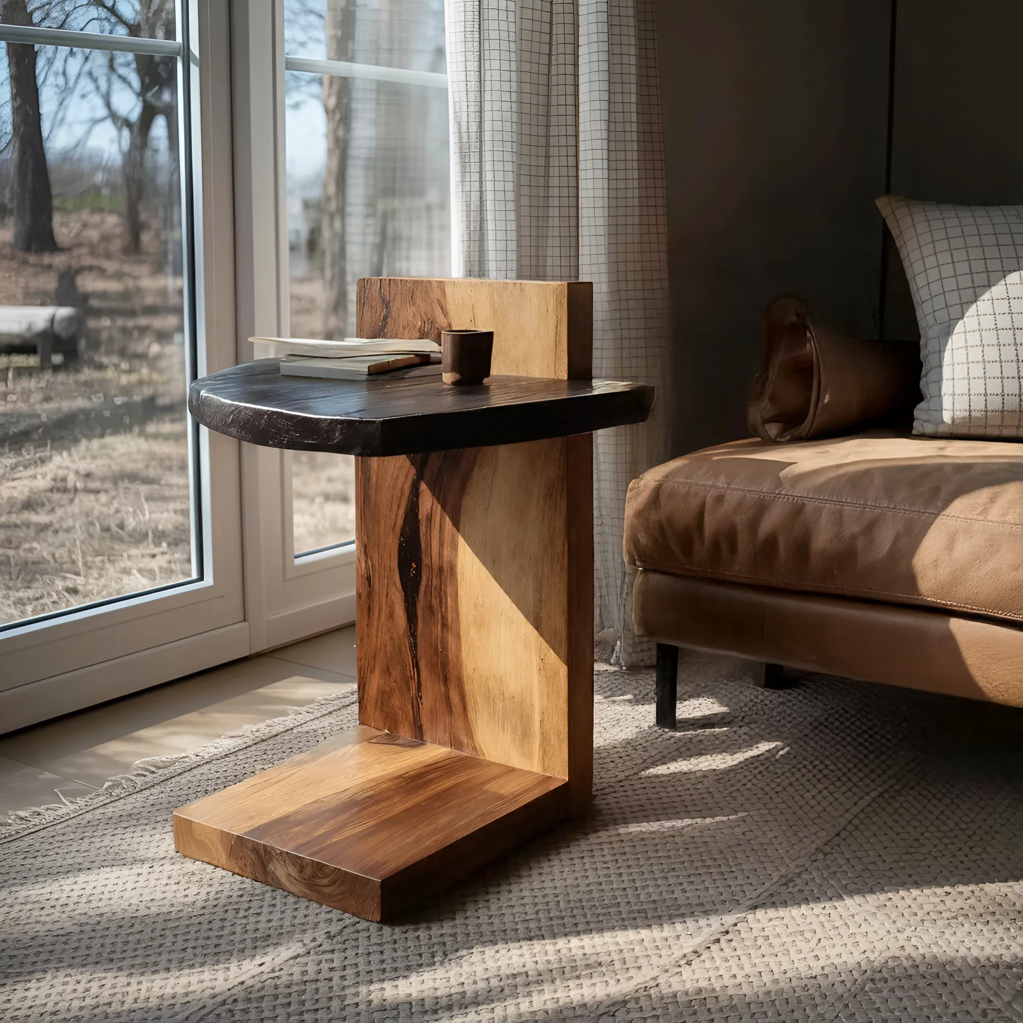Handcrafted Wooden Side Table For Premium Furniture Look