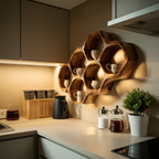 Handcrafted Honeycomb Wall Shelf For Coffee Station Stylin