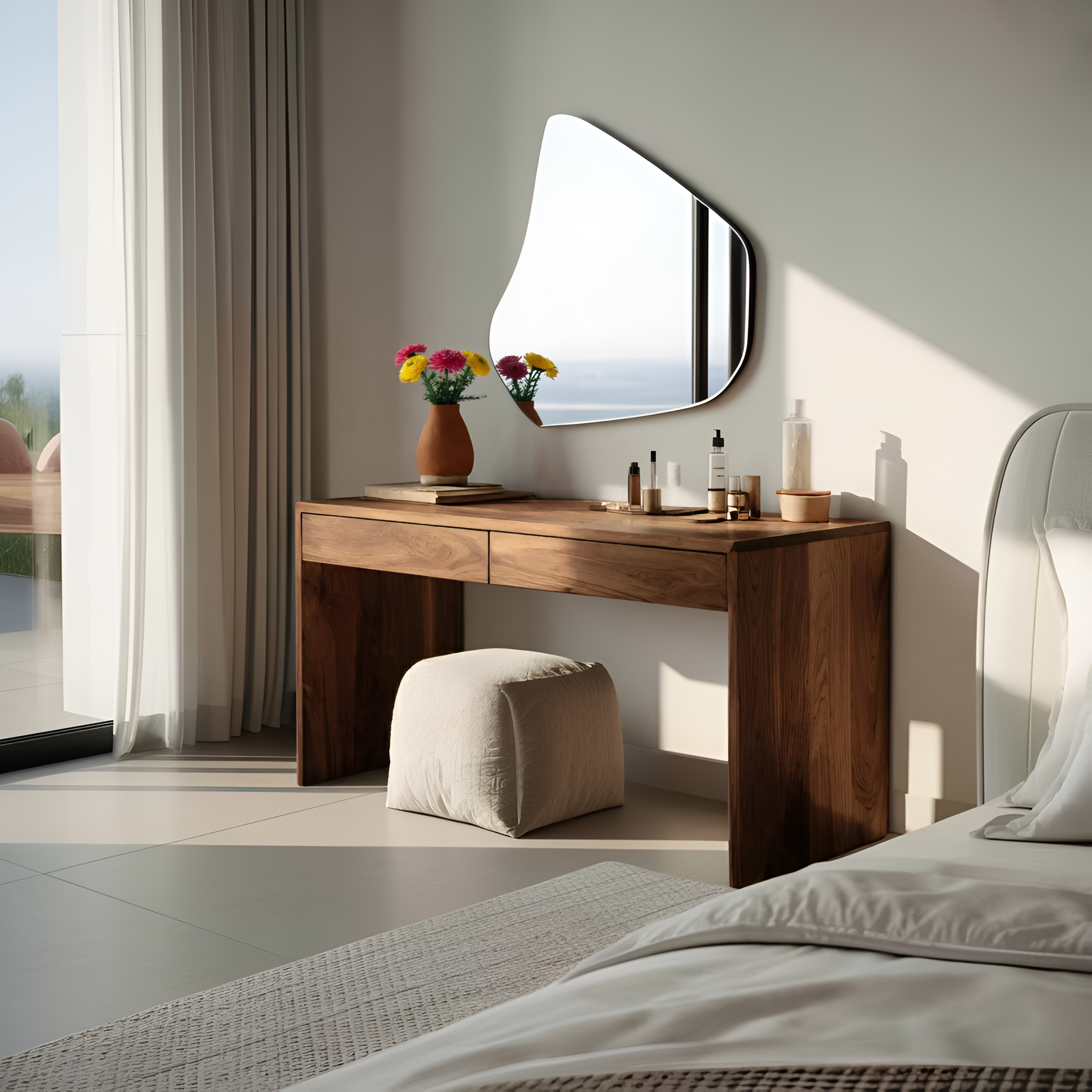 Contemporary Organic Vanity Table For Bedroom