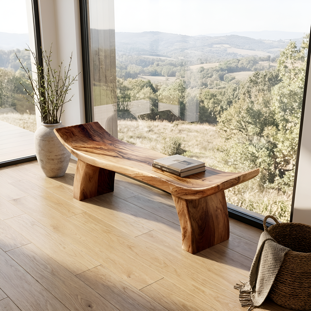 Solid Wood Entryway Bench For Foyer And Hallway Spaces