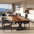 Kitchen Decor Modern Solid Wood Dining Table Minimal Legs