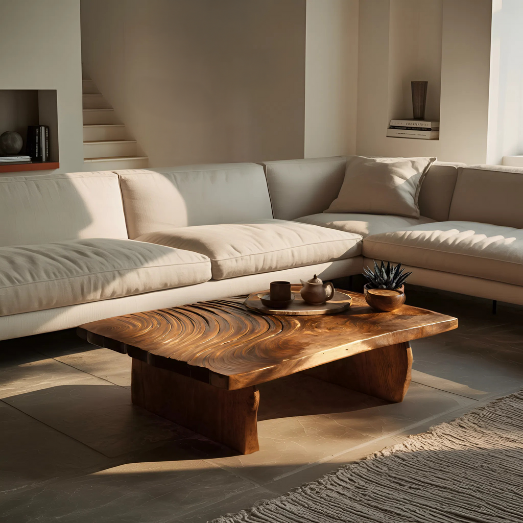 Mid Century Abstract Coffee Table For Living Room Decor