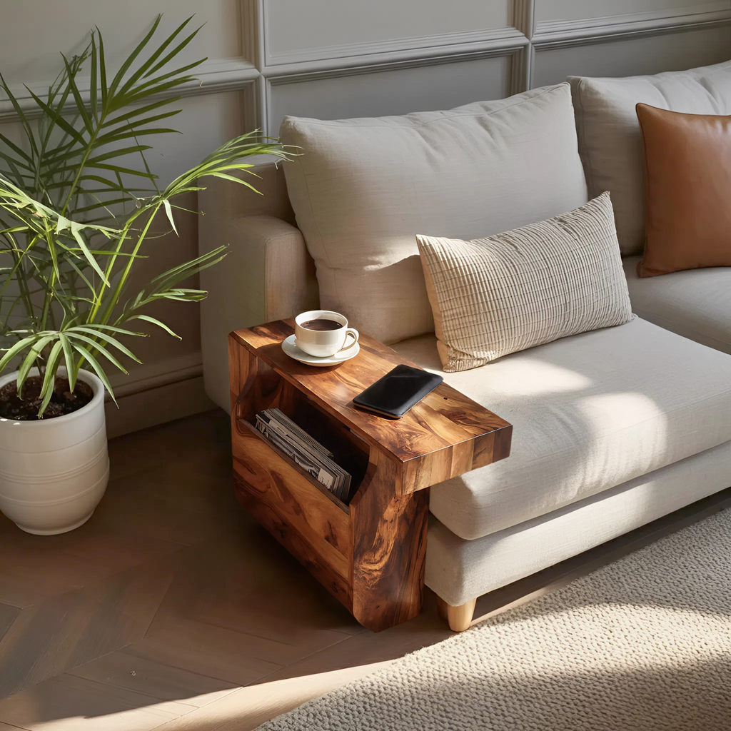 Farmhouse Solid Wood Armrest For Living Room Design
