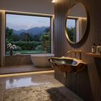 Modern Wall Mounted Wooden Bathroom Sink For Sleek Bathroom Furniture