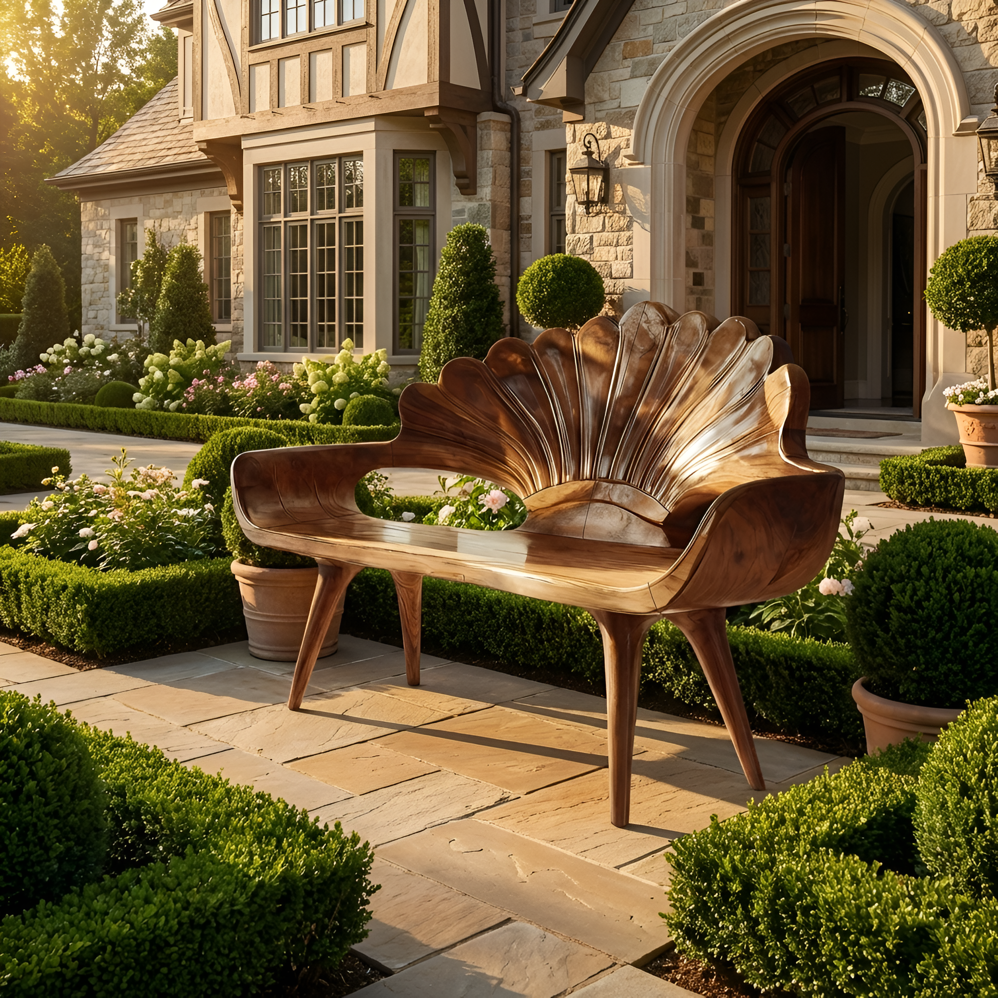 Natural Live Edge Wood Bench For Entryway Seating Area