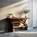 Farmhouse Solid Wood Console Table For Living Room Furniture Decor