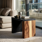 Farmhouse Solid Wood End Table For Bedroom Decor Accent