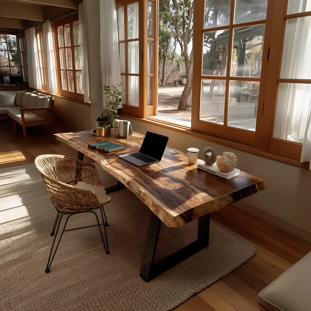 Mid Century Solid Wood Tabletop For Living Room Decor