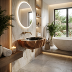 Handcrafted Wall Mounted Wooden Bathroom Sink For Custom Bathroom Decor