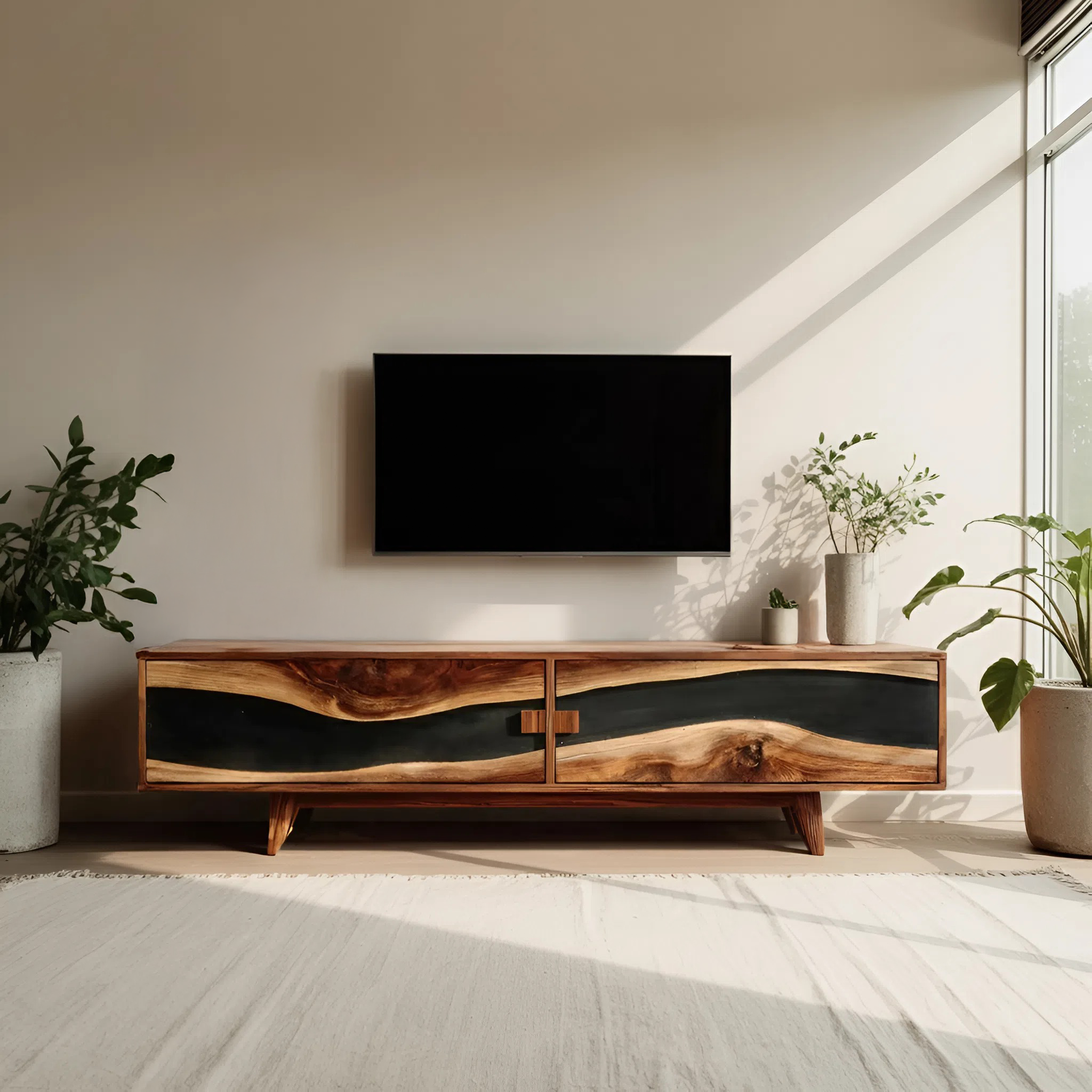 Farmhouse Wooden Entertainment Center For Decor